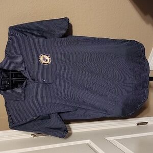 Men's Navy Striped St. Louis Blues Polo